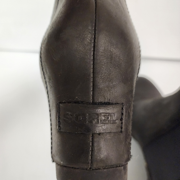 Sorel Women's Lea Wedge Black/Quarry High Top Boot 11 - Picture 11 of 15